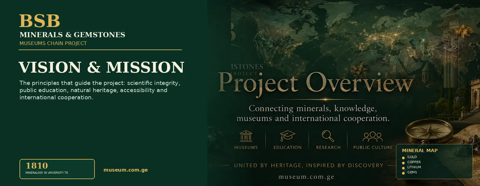 Vision & Mission — Minerals & Gemstones Museums Chain Project