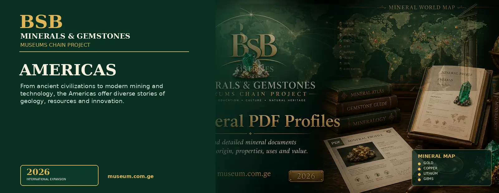 Americas — Minerals & Gemstones Museums Chain Project