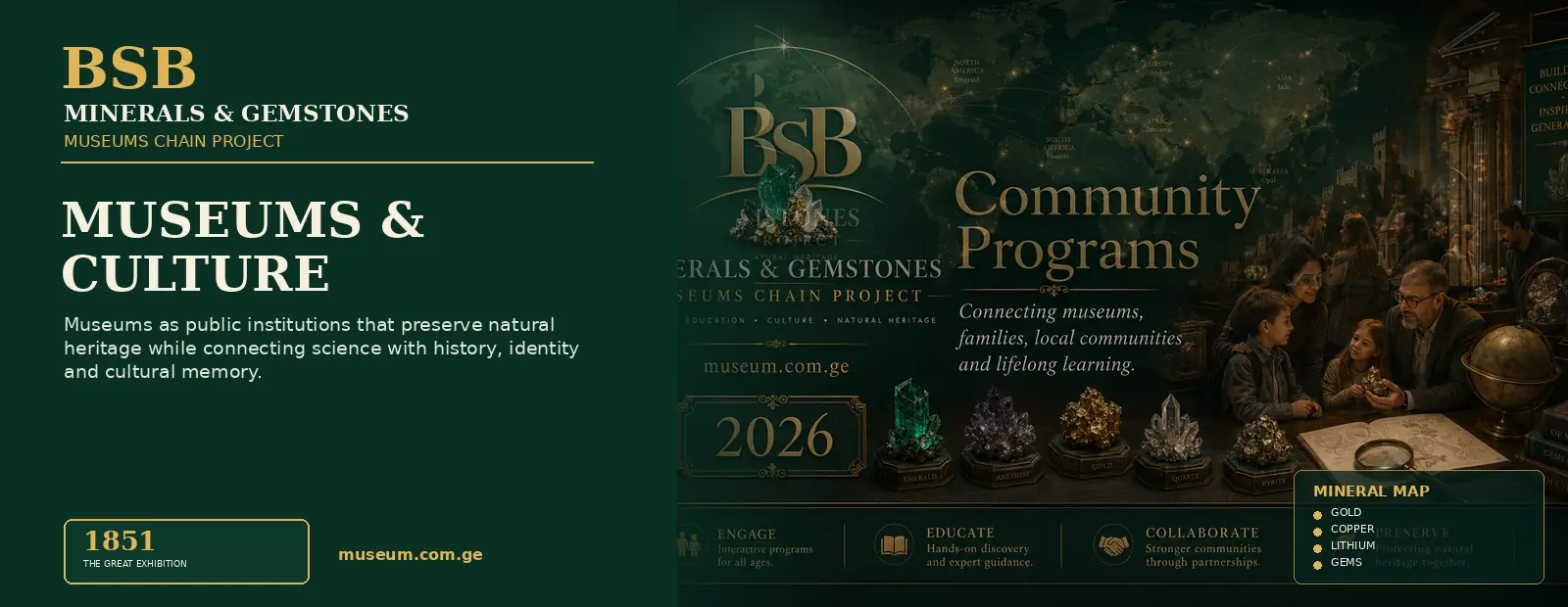 Museums & Culture — Minerals & Gemstones Museums Chain Project