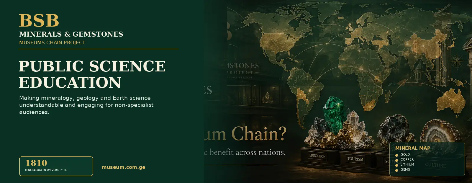 Public Science Education — Minerals & Gemstones Museums Chain Project