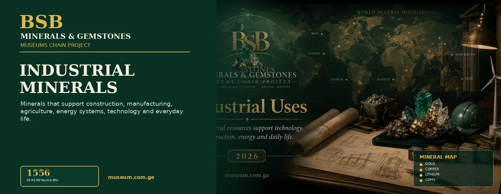 Industrial Minerals — Minerals & Gemstones Museums Chain Project