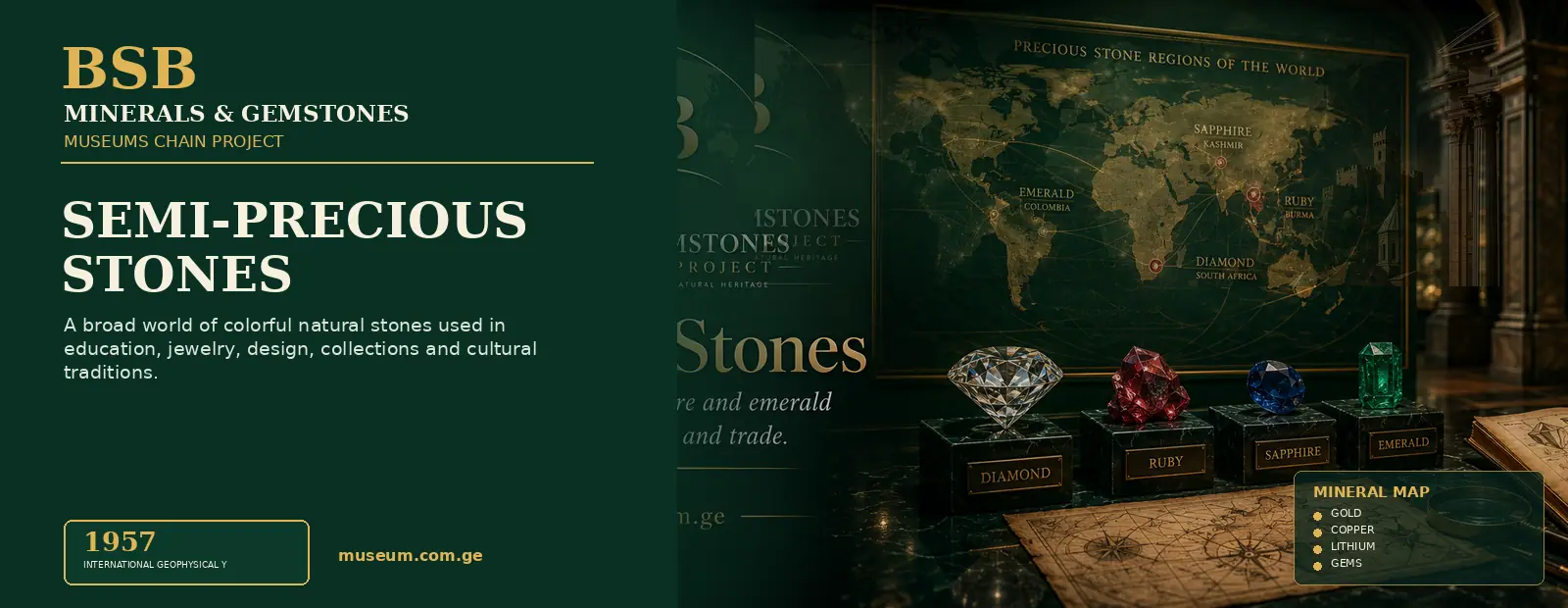 Semi-Precious Stones — Minerals & Gemstones Museums Chain Project