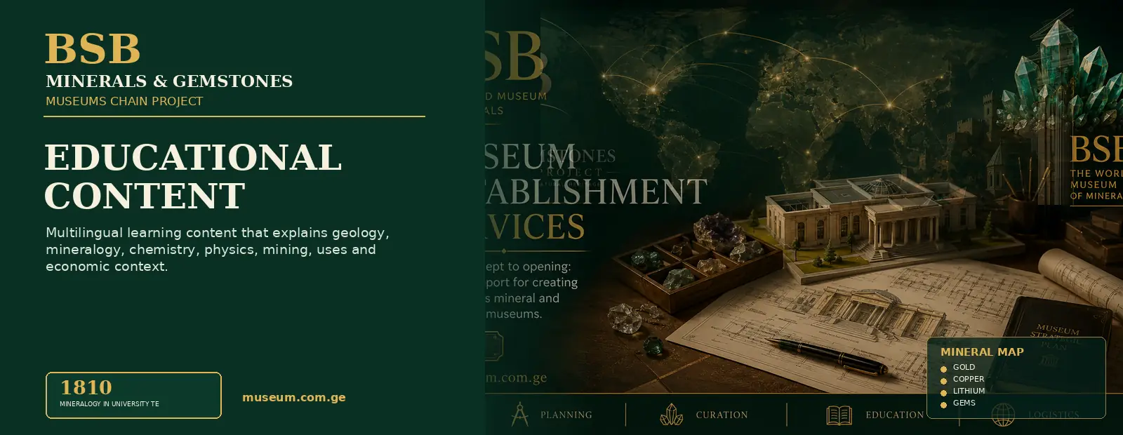 Educational Content — Minerals & Gemstones Museums Chain Project
