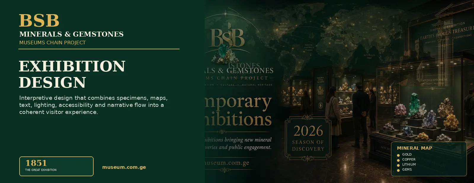 Exhibition Design — Minerals & Gemstones Museums Chain Project