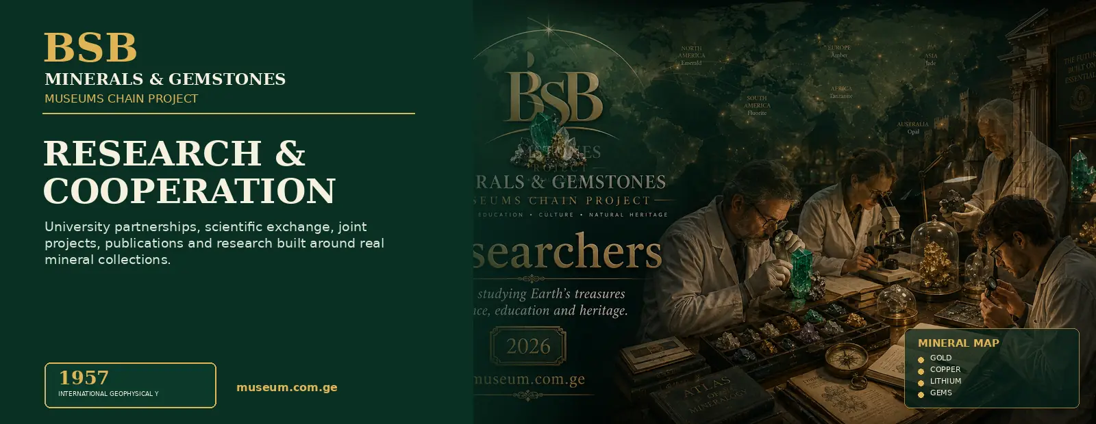 Research & Cooperation — Minerals & Gemstones Museums Chain Project